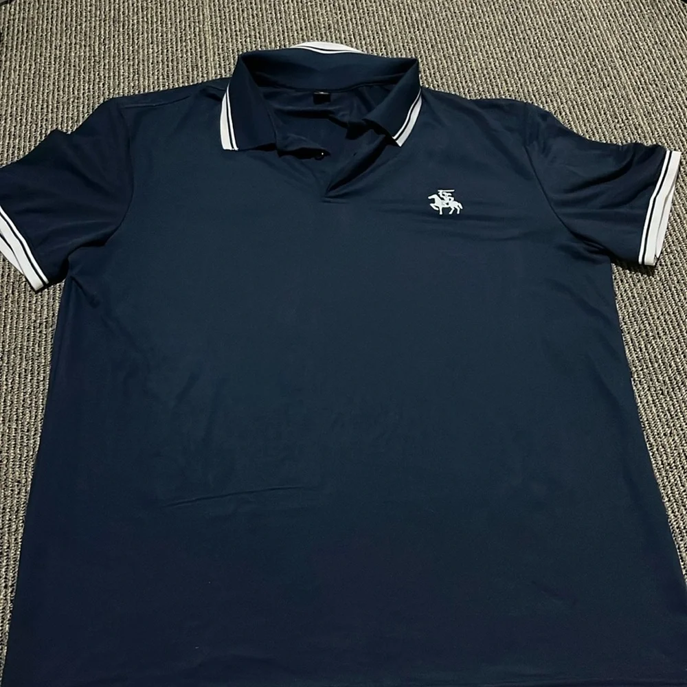 SHEIN Blue Polo Shirt - Picture 1 of 5